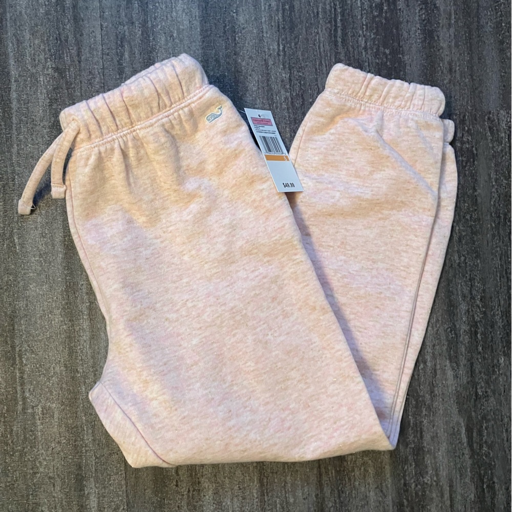 Vineyard Vines pink sparkle pull on joggers